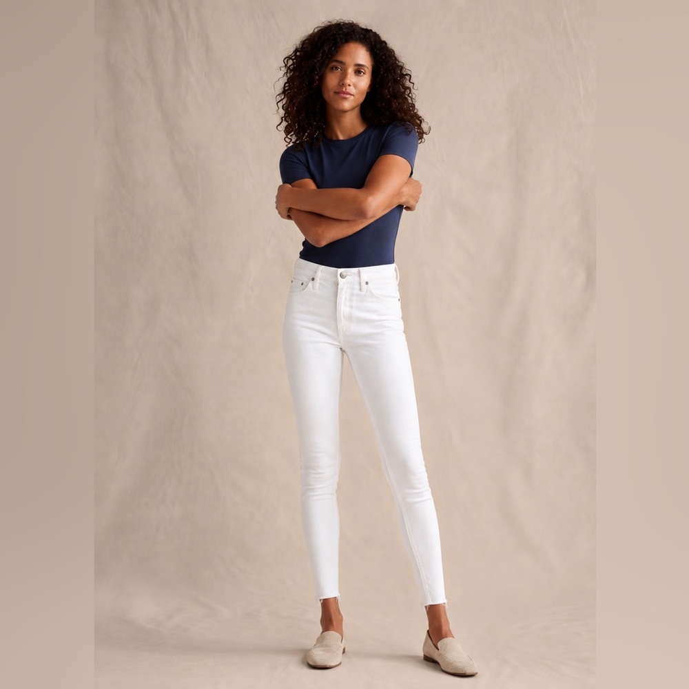 NWT! Banana Republic White Premium Denim High Rise Skinny Jeans - Size 27 🖤